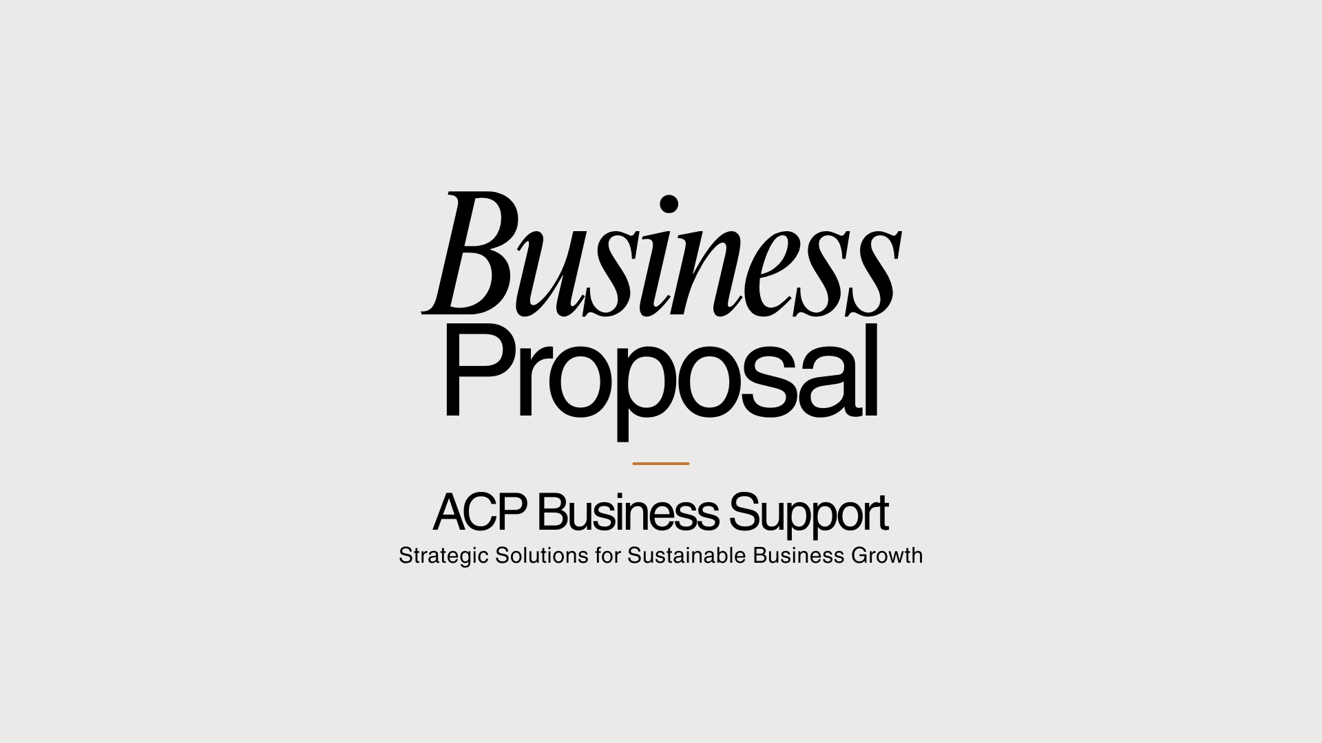 Proposal Preview